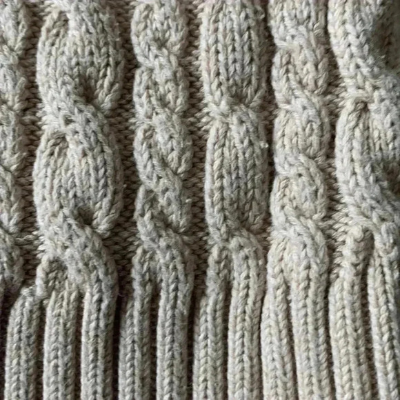Gap beige cable knit cotton sweater, machine washable - Picture 3 of 8